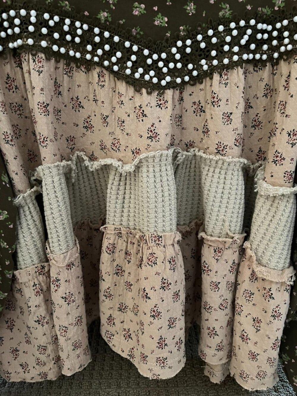 POL Genevieve Baby Toll Top, Olive/Tan/Cream, Size Small, LIKE NEW - Picture 5 of 13